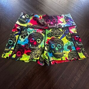 CVG Tie-Dye Skull Shorts